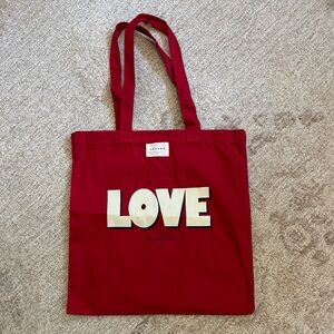 Sézane red LOVE Tote Bag